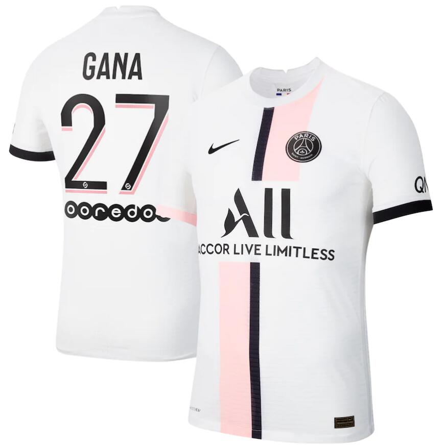 2021/22 Maillot PSG Extérieur Away Kit Soccer Jersey with Gana 27 printing